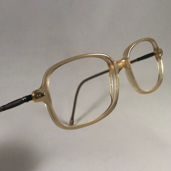 Vintage Giorgio Armani 387 083 Eyeglass Frame Clear Square Retro 51-18-140 Italy - Picture 2 of 11